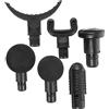 HOODANCOS Set 6pezzi Testine per Pistola Massaggiante Muscolare in Abs Nero, Accessori Portatili per Adattatore Massaggiatore, per Fitness e Atleti