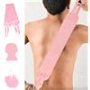 Generic Set da bagno esfoliante da 3 pezzi, con fascia per la schiena e guanto da doccia e spugna di luffa, per una pulizia profonda del corpo e un'esfoliazione completa del corpo (rosa)