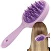 Generico Spazzola Massaggiante Cuoio Capelluto - Manico Lungo Shampoo | Scrubber Cranico | Spazzola Lavaggio Capelli Pulizia, Pettine Doppia Funzione Asciutti Bagnati, Setole TPE Morbide, Spazzolas Doccia Port