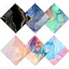 BHAHB 6 panni per la pulizia degli occhiali, in microfibra, graziosi, estetici, unisex, per donne e ragazze, riutilizzabili, per telefoni e fotocamere, 16 x 16 cm, motivo marmo