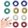 MIETONG 10 Pezzi Anelli per Agopressione Set per Dito - Anelli Sensoriali Appuntiti Per Agopuntura Fidget per Riduttore di Stress Silenzioso e Massaggiatore Migliora la Circolazione Sanguigna
