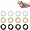 Generic Set di 12 anelli per agopressione, per massaggio alle dita, per alleviare lo stress, rilassare e promuovere la circolazione sanguigna, 30 mm, anelli fidget (oro/argento/nero)