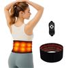 Silvergear® Luce rossa cintura termica | rilassa i muscoli | Calore benefico | Design senza mani | Lampada a infrarossi | Terapia a infrarossi | Lampada riscaldante | 130 x 18 cm | Nero