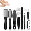 Generic Set professionale per pedicure, 10 in 1, set per pedicure per piedi, kit per la cura dei piedi in acciaio inossidabile (nero)