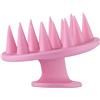 Generic Pettine per massaggio del cuoio capelluto, spazzola per shampoo e shampoo in silicone, per doccia, bagno, corpo, rosa, pratico e intelligente