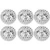 GIUSOBG Palline da Massaggio Magnetiche 6 Pezzi Palline Magnetiche per Agopuntura 32mm Palla da Massaggio Appuntita per Alleviare lo Stress o per il Massaggi (Argento)