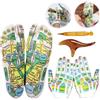KUIRUNRX® Reflexology Socks, Guanti inglesi per agopressione, Calzini per Massaggio a Punti di Pressione, Acupressure Reflexology Foot Massage Socks with Massage Tools (Uomo 40-44 metri)