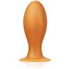 SXOVO Plug Anale Ovale con Ventosa Analesex Toy in Silicone Liquido Butt Plug Anale per Stimolazione Prostata Toys Sessuali per Donna Uomini Coppie (S,Oro)
