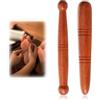 Anrbb 2 Pezzi Massaggio Bastone in Legno, Strumento di riflessologia per digitopressione, penna di digitopressione viso e corpo, doppia estremità e forma conica, Gua Sha legno di rosa portatile per
