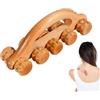 Tuxxjzm Massaggiatore muscolare | Rullo massaggiante portatile per sollievo muscolare, strumento per massaggio in legno naturale per collo, schiena, gambe e viso