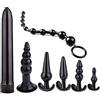 CozyHoliv Plùg Nero in Sìlìcone Kit 7 misure Plug Anali - Set per Principianti