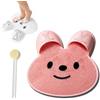 Generic Massage Rabbit Bath Floor Mat, Foot Scrubber in Shower with 43 Non-Slip Suction Cups, Rabbit-Shaped Silicone Foot Brush for Men and Women (Pink)