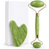 Generico 2 Pezzi Gua Sha Viso Kit, Set Massaggio Viso e Corpo, Strumenti Beauty per Skincare e Relax, Accessori per Massaggio Facciale e Cura della Pelle