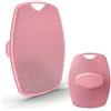Generic 1 scrubber esfoliante per il corpo in silicone, con manico ergonomico antiscivolo, per pulire e massaggiare la pelle, facile da tenere e appendere (rosa)