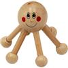 Generic Massaggiatore per cuoio capelluto in legno, a forma di ragno, 6 gambe, strumento portatile per rilassamento, adorabile massaggiatore manuale per testa, vita, gambe, per donne, strumento portatile per