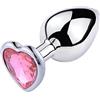 SXOVO Plug Anali in Acciaio inossidabile Butt plug con Crystal Giocattoli Sessuali (Rosa Piccolo)