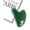 Generic Strumento Gua Sha a forma di cuore - Piastra raschiante in resina per viso, collo e massoterapia per tutto il corpo - Accessorio leggero e portatile per la cura della pelle (Verde)