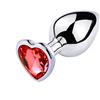 SXOVO Plug Anali in Acciaio inossidabile Butt plug con Crystal Giocattoli Sessuali (Rosso Piccolo)