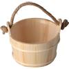 perfk Secchio per sauna in legno, portatile, robusto, multiuso, in legno, accessorio per sauna e, per hotel, bagni, inverno, casa