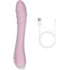 Generico Bacchetta vibrante portatile, 10 modalità, silicone, ricarica USB | Controllo manuale, impermeabile, basso rumore sotto 50 db, una unità, rosa o blu(Pink)
