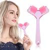 Dioche Rullo massaggiante per il mento snellente - Massaggiatore a ioni negativi resistente agli acidi per la riduzione del grasso facciale - Strumento di bellezza portatile per l'uso quotidiano, rosa