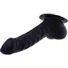 TOYLIE lattice guaina pene Franz nero con piastra per applicazione a indumenti in lattice - Penis sleeve con venature, scroto e glande marcato