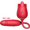 WARAO Vibratori in Silicone con Doppio Motore, Stimolazione Clitoride Punto G Donna Squirting Vibratori con 10 Modalità di Vibrazione di Allungamento * 10 Modalità di Sesso Orale, Impermeabile massaggiatore