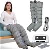 XifeZylith Pressoterapia Gambe 6 Camere (Grigio, 2 Gambe M) | Pressoterapia Linfodrenaggio Professionale Per Casa, Apparecchio Massaggiatore Gambe Addome E Braccia, 0-30 Min, 0-240 mmHg