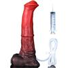 Nothosaur Conola con tubo per sperma, plug anale in silicone, butt plug per principianti ed esperti, taglia L (lunghezza 30 cm)