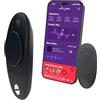 We-Vibe Moxie Panty Worn Vibratore Indossabile Massaggiatore clitorideo vibrante per stuzzicare il suo giocattolo sessuale controllato da app per smartphone e telecomando - Nero satinato