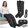 XifeZylith Pressoterapia Gambe 6 Camere (Nero, 2 Gambe M) | Pressoterapia Linfodrenaggio Professionale Per Casa, Apparecchio Massaggiatore Gambe Addome E Braccia, 0-30 Min, 0-240 mmHg