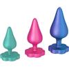 ROMP Luster Set di tre Plug Anali | Starter kit per stimolazione anale in silicone | Massaggiatore per principianti per la stimolazione della prostata | Impermeabile | Regalo per donne e uomini