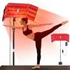 Warmforwel Lampada per terapia a luce rossa ultra portatile, pieghevole, 480 LED, 660 nm, colore rosso e 850 nm, supporto regolabile in altezza e angolo, 6 impostazioni di tempo, 5 livelli di