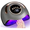 MOYKSRR Lampada Unghie UV LED da 180W, Fornetto Unghie Può Curare Rapidamente, Lampada Unghie Professionale, 4 Timer