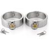 WALY-SEXME Manette in acciaio inossidabile Vero Bondage Extreme Limitazione del polso Con Lucchetto E Chiave Schiavo Fetish Giocattoli Erotici per Coppie di Donne Bloccabile,Männer6.1cm