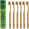 Gaia Guy Spazzolino da denti in bambù Natural Bristle - completamente biodegradabile e planet-based 6-Pack