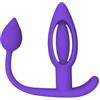 Generico Vibratore indossabile 2 in 1 da donna, doppia zona, ricaricabile USB | Stimolazione interna ed esterna, alimentazione a batteria, controllo manuale(10 modes purple)