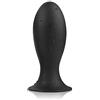 SXOVO Plug Anale Ovale con Ventosa Analesex Toy in Silicone Liquido Butt Plug Anale per Stimolazione Prostata Toys Sessuali per Donna Uomini Coppie (L,Nero)