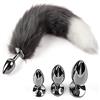Yojiaco Coda di Volpe Plug Anale SM Giocattoli Del Sesso Butt Plug Faux Tail Fur, Bondage SM Cosplay Bdsm Butt Plug per Donne/Uomini/Coppie (L)