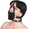 Honeylust Museruola Bardatura BDSM - Ball Gag Silicone Ecopelle Panel Gag | Panel Gag Maschera con cinghia regolabile - Bondage BDSM, Dom Sub, training devoto, giochi di ruolo erotici & piaceri kinky
