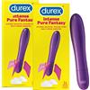 Durex 2 Durex Intense Pure Fantasy Massaggiatori Intimi Silenziosi con Vibrazione Regolabile Compatti Potenti e Facili da Usare