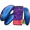 We-Vibe Chorus Vibratore per Coppie Sextoy con App e Telecomando, blu | 10 livelli di intensità, regolabile, gioco erotico design ergonomico, silicone morbido, impermeabile, ricaricabile