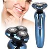ZJchao Rasoio Elettrico, Strumento per Rasatura Barba Aderente Ricaricabile Impermeabile con Rasatura Intelligente per Uomo, Materiale ABS