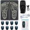 TWSOUL EMS massaggiatore per piedi, strumento di fisioterapia elettrico pieghevole, 9 modalità+30 livelli di intensità, massaggiatore per la salute del piede tipo C, favorisce la circolazione sanguigna con 6