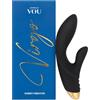 VOU Virgo - Vibratore rabbit ricaricabile - Vibratore clitoride e punto G in silicone - Vibratore donna con asta curva e 14 diverse modalità di vibrazione - viola/nero