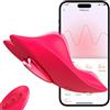 Ohi BoBi Sun Vibratore Sex Toys con Ovetto Vibrante donna Telecomando per Coppie,Vibratori Indossabile Tramite per Cellulare,Mutandine Vibranti con 10 Impostazioni di Vibrazione,(Rosso)