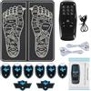 TWSOUL EMS massaggiatore per piedi, strumento di fisioterapia elettrico pieghevole, 9 modalità+30 livelli di intensità, massaggiatore per la salute del piede tipo C, favorisce la circolazione sanguigna con 6