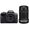 Canon EOS R100 Fotocamera Mirrorless Doppio Zoom Kit RF-S18-45 + RF-S55-210