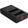 Berenstargh Caricatore USB doppio LCD per Panasonic DMW-BLG10/DMW-BLE9"