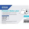 Epson rotolo continuo di carta PREMIUM MATTE LABEL opaca per stampa inkjet 105 mm x 35 mt adesivo permanente C33S045727
